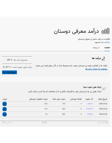 نحوه دریافت لینک دعوت